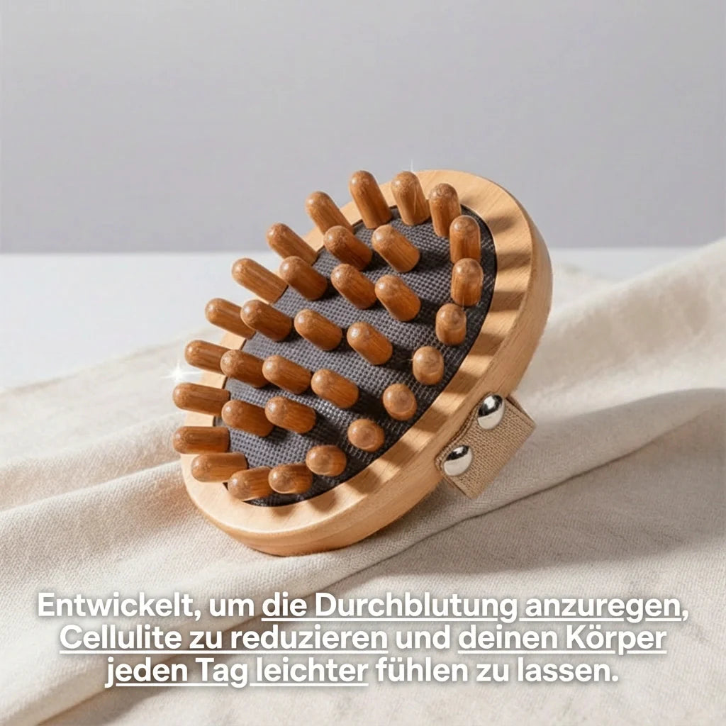 Wooden Anti-Cellulite Body Roller - Promote Blood Circulation & Smooth Skin