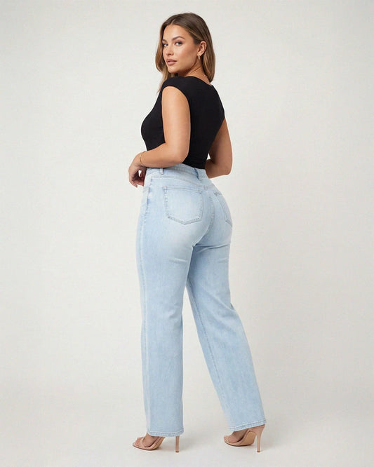 Calça de ganga BBL de perna larga